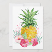 水彩熱帯フラ誕生日招待状 招待状 (裏面)