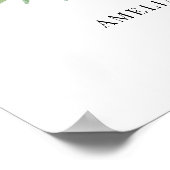 水彩熱帯フレーム写真卒業パーティー ポスター (角)