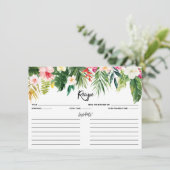 水彩熱帯フローラガーランドレシピカード (スタンド正面)