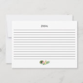 水彩熱帯フローラガーランドレシピカード (裏面)