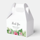 水彩熱帯フローラサンキュー結婚ズ フェイバーボックス (正面サイド)