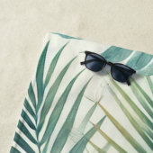 水彩熱帯フローラデザイン ビーチタオル (インサイチュ)