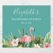 水彩熱帯フローラバチェロレッテ ビールラベル (シングルラベル)