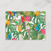 水彩熱帯フローラパロットおむつラッフル エンクロージャーカード (裏面)