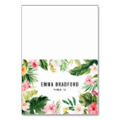 水彩熱帯フローラフレーム座席表 テーブルナンバー (正面)