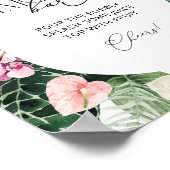 水彩熱帯フローラミモサバー標識 ポスター (角)