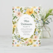 水彩熱帯フローラメレカリキマカパーティー 招待状 (スタンド正面)