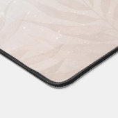 水彩熱帯フローラリースカスタム文字 デスクマット (コーナー)