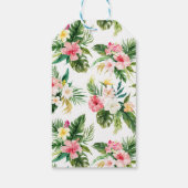 水彩熱帯フローラリース卒業パーティー ギフトタグ (裏面)