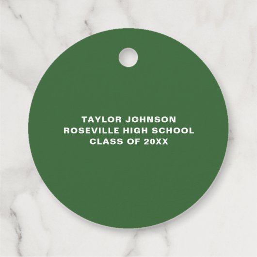 水彩熱帯フローラリース卒業 フェイバータグ (裏面)