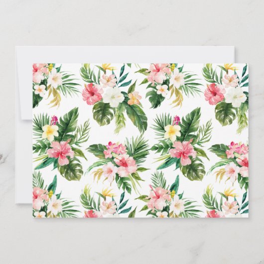 水彩熱帯フローラリース第1聖餐式 サンキューカード (裏面)