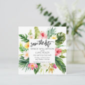 水彩熱帯フローラ保存日 セーブザデート (スタンド正面)