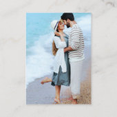 水彩熱帯フローラ写真QR RSVPフラミンゴ エンクロージャーカード (裏面)