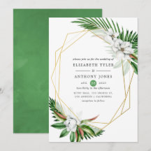 水彩熱帯フローラ幾何結婚性