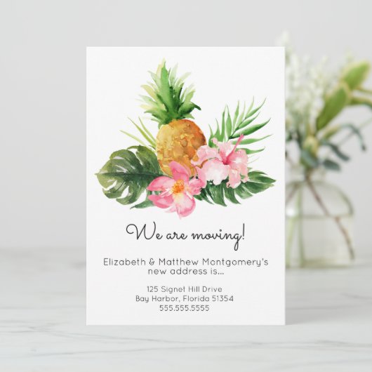 水彩熱帯フローラ移動 案内状 (スタンド正面)