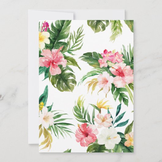 水彩熱帯フローラ移動 案内状 (裏面)