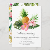 水彩熱帯フローラ移動 案内状 (正面/裏面)