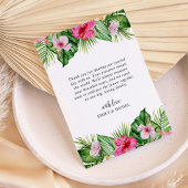 水彩熱帯フローラ結婚ズ サンキューカード