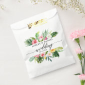 水彩熱帯フローラ結婚ズ フェイバーバッグ (封をした状態)