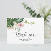 水彩熱帯ブライダルシャワーサンキューカード カード (スタンド正面)
