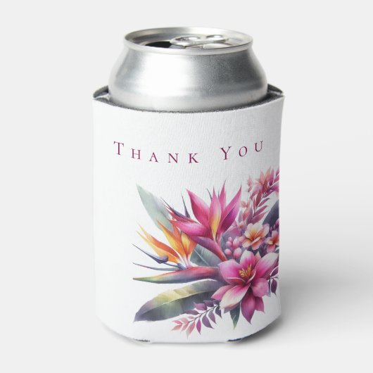 水彩熱帯ブリス結婚ズ – ありがとう – 缶クーラー (缶正面)