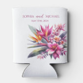 水彩熱帯ブリス結婚ズ – ありがとう – 缶クーラー (裏面)