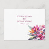 水彩熱帯ブリス – RSVP-結婚s – はがき (正面)