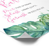 水彩熱帯ミモサバー ポスター (角)