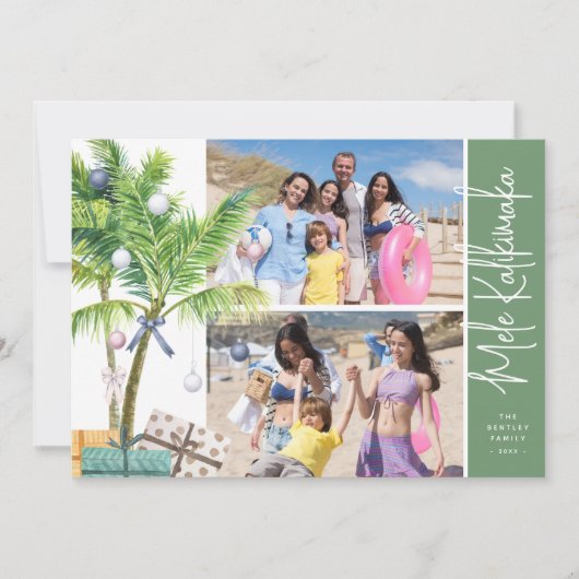 水彩熱帯メレカリキマカ2写真 シーズンカード (正面)