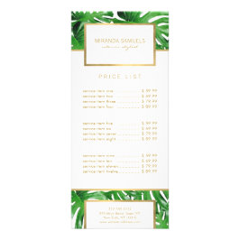 水彩熱帯モンステラ葉紋様 ラックカード