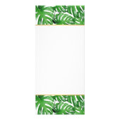 水彩熱帯モンステラ葉紋様 ラックカード (裏面)