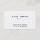 水彩熱帯ヤシの葉植物  名刺 (裏面)