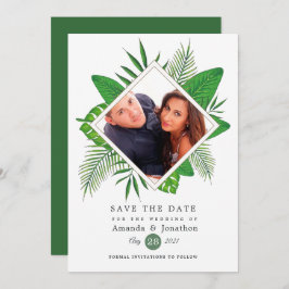 水彩熱帯ルアウ（ハワイ式宴会）アロハ結婚さんの写真 セーブザデート