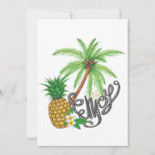 水彩熱帯ルアウ（ハワイ式宴会）アロハ結婚さんの写真 セーブザデート (裏面)