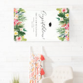 水彩熱帯卒業おめでとう 横断幕 (インサイチュ)