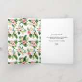 水彩熱帯卒業写真ありがとう 箔グリーティングカード (内側レイダウン)