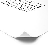 水彩熱帯及び金ゴールド結婚のシーティングプラン ポスター (コーナー)