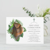 水彩熱帯夏の第1聖餐式 招待状 (スタンド正面)