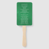 水彩熱帯夏ビーチ結婚式計画 ハンドファン (裏面)