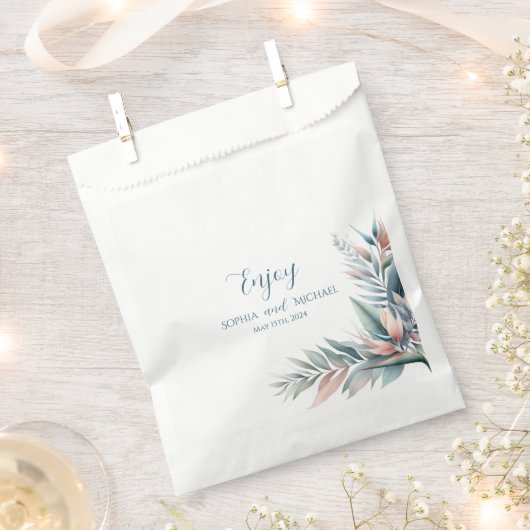 水彩熱帯夢結婚の フェイバーバッグ (クリップ留めされた状態)