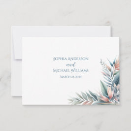 水彩熱帯夢結婚の 出欠カード