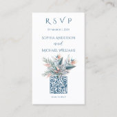 水彩熱帯夢 – RSVP-QRコード – 名刺 (正面)