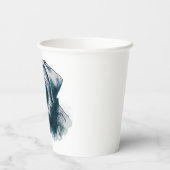 水彩熱帯子犬 紙コップ (裏面)