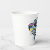 水彩熱帯子犬 紙コップ (正面)