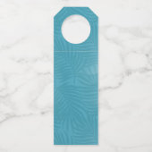 水彩熱帯応援を愛するティール(緑がかった色)ID577 ボトルネックタグ (裏面)