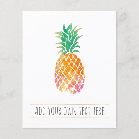 水彩熱帯性パイナップル チラシ (正面)
