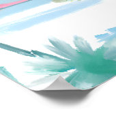 水彩熱帯性ラグーン ポスター (角)