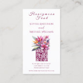 水彩熱帯性至福 – レジストリ – ハネムーン 名刺 (裏面)