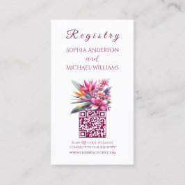 水彩熱帯性至福 – レジストリ – ハネムーン 名刺