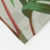 水彩熱帯林・とうかん鳥 フリースブランケット (角)